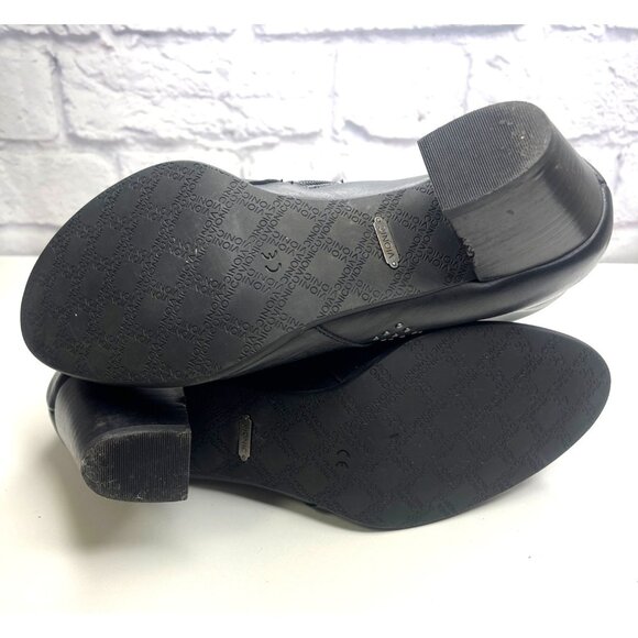 Vionic Georgia Orthaheel Studded Black Leather Ankle Boots Size 9 Booties - Picture 8 of 13